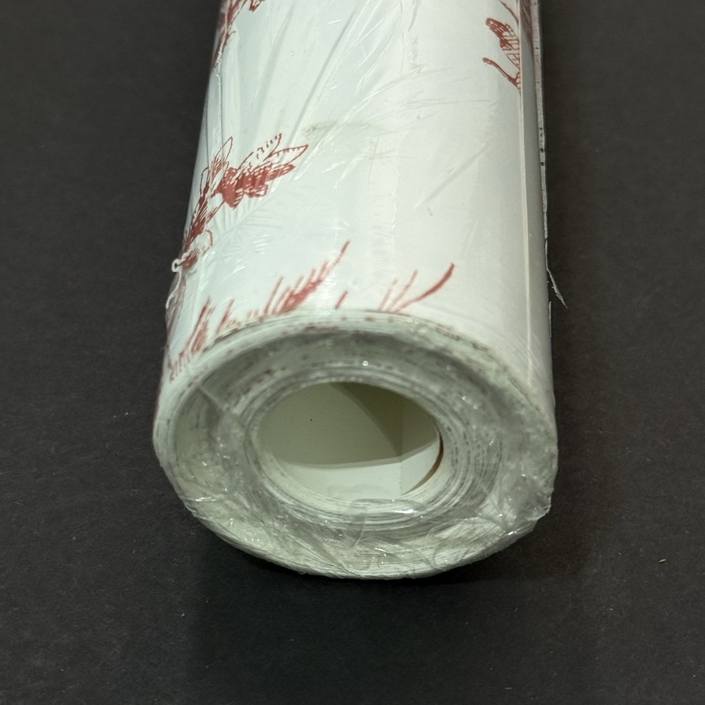 York Wallpaper 1 Roll GR5925 Seasons Toile Red White Vintage Motif Wallcoverings - Picture 8 of 9